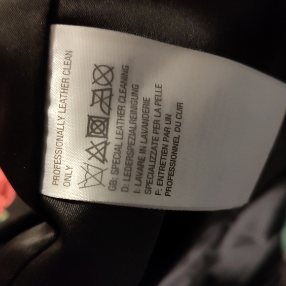 New Black leather Jacket w/embroidery - Picture 12 of 14